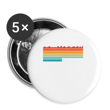 Vintage Holiday Trip Indonesia Raja Ampat - Buttons large 2.2''/56 mm (5-pack) - white - Front