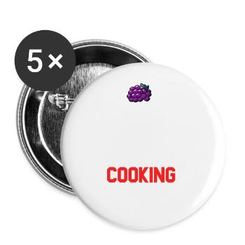 Je veux juste boire du vin et regarder des émissions de cuisine - Lot de 5 grands badges (56 mm) - blanc - Devant