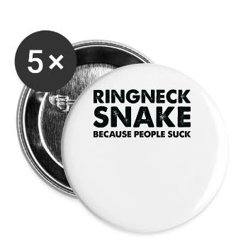 Les gens sucent un serpent à collier - Lot de 5 grands badges (56 mm) - blanc - Devant