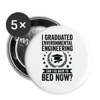 I have completed environmental technology - Buttons large 2.2''/56 mm (5-pack) - white - Front
