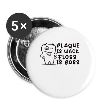 Dentist Dental Hygienist Gift Idea: Forbidden Love - Buttons large 2.2''/56 mm (5-pack) - white - Front