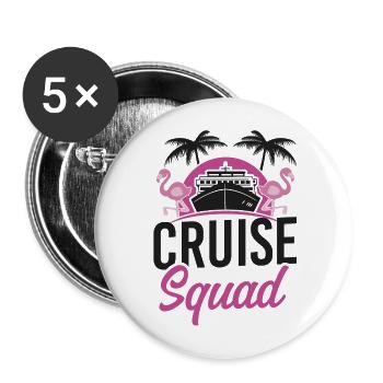 Cruise Ship Vacation Girl Friends - Buttons groß 56 mm (5er Pack) - Weiß - Vorne