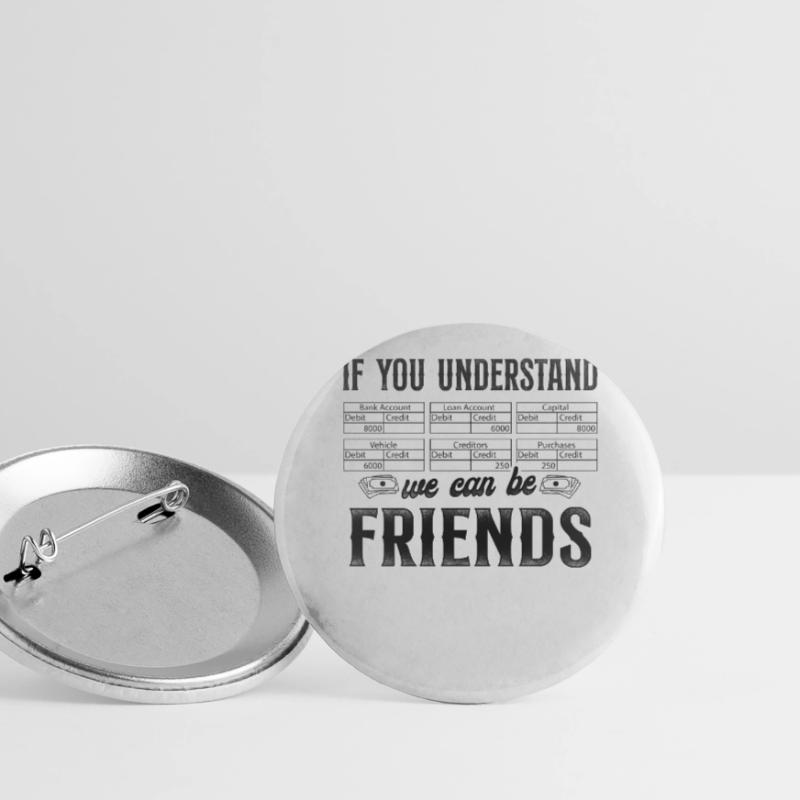 Comptable Comptable Comptable Comptabilité Lot de 5 grands badges (56 mm)