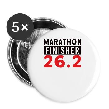 Runners's Half Marathon Finishers - Buttons large 2.2''/56 mm (5-pack) - white - Front