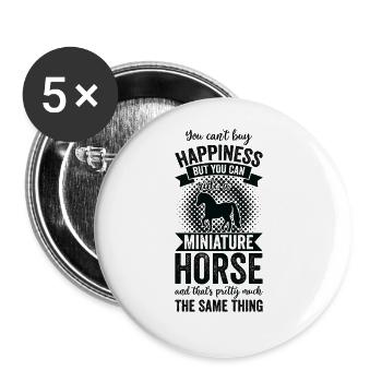 Riding - Miniature Horse - Buttons large 2.2''/56 mm (5-pack) - white - Front