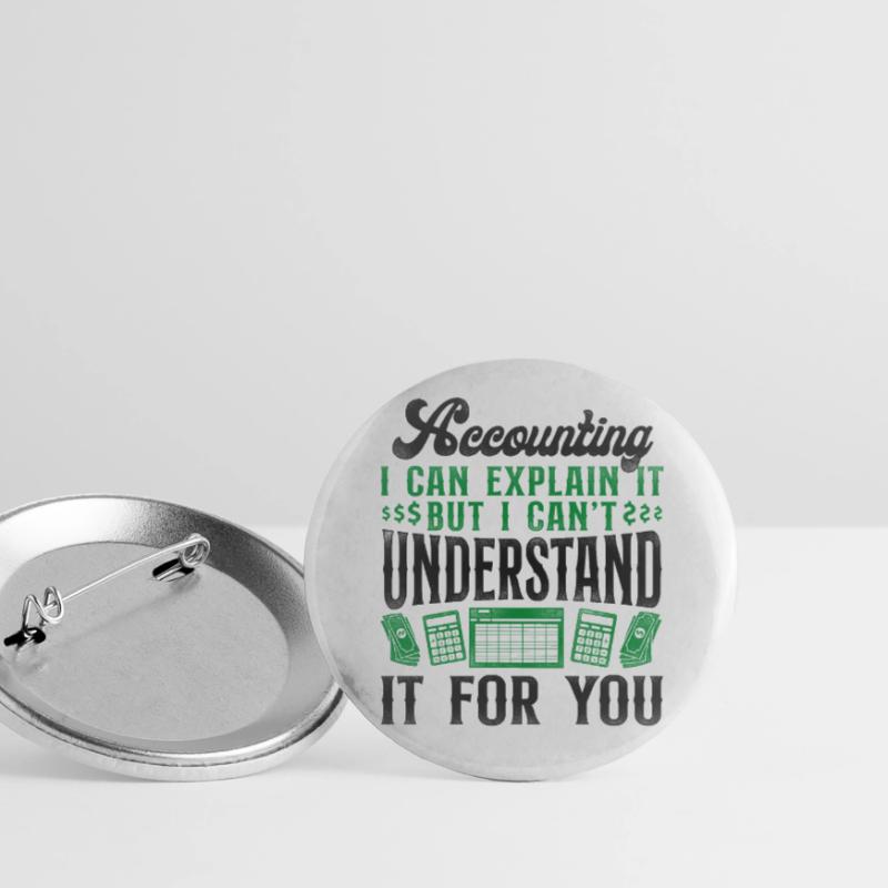 Comptable Comptable Comptable Comptabilité Lot de 5 grands badges (56 mm)