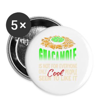 Le guacamole n’est pas pour tout le monde seulement des gens cool - Lot de 5 grands badges (56 mm) - blanc - Devant