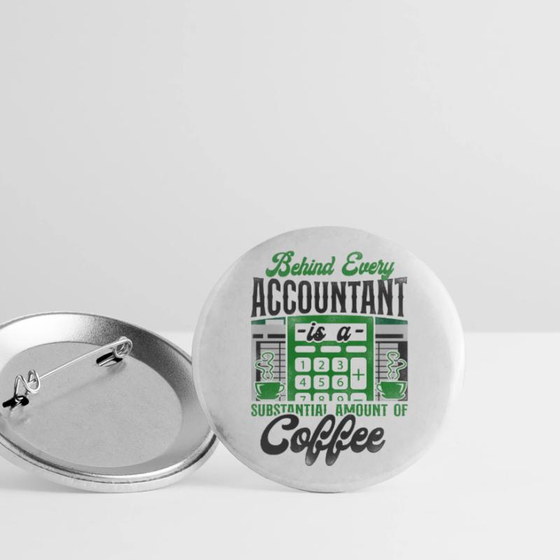 Comptable Comptable Comptable Comptabilité Lot de 5 grands badges (56 mm)