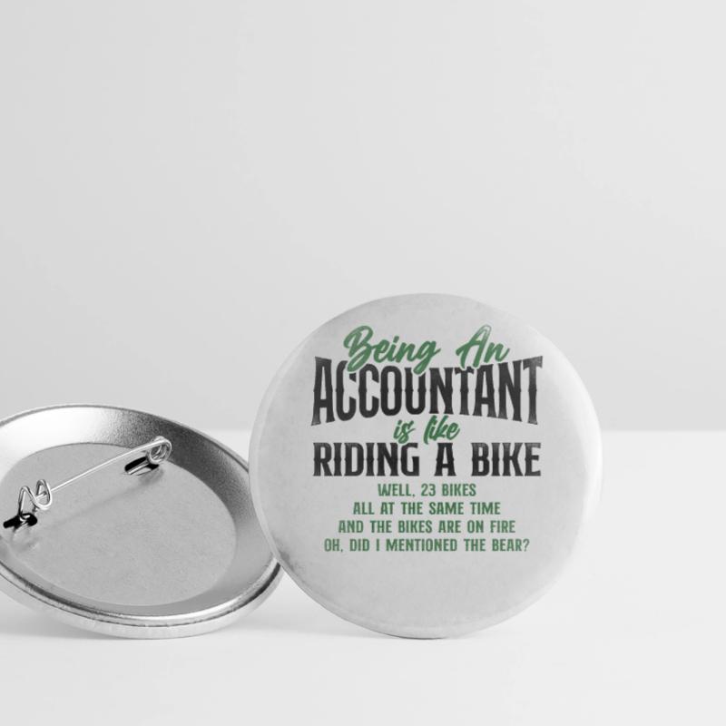 Comptable Comptable Comptable Comptabilité Lot de 5 grands badges (56 mm)