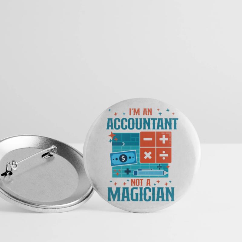 Comptable Comptable Comptable Comptabilité Lot de 5 grands badges (56 mm)