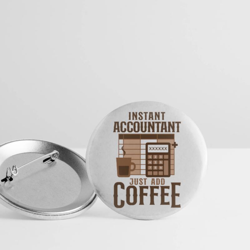 Comptable Comptable Comptable Comptabilité Lot de 5 grands badges (56 mm)