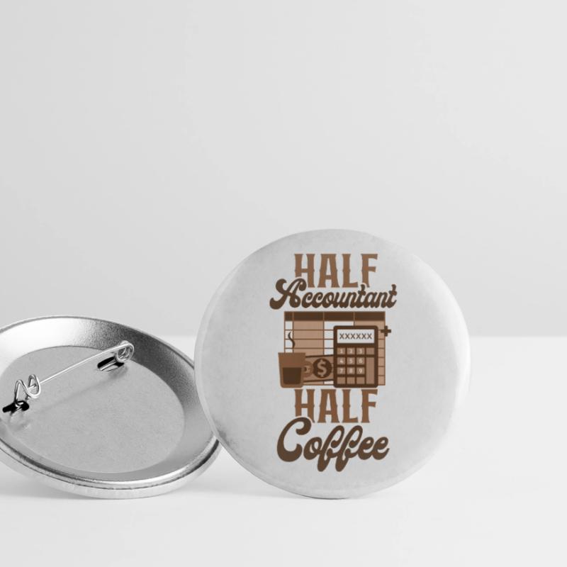 Comptable Comptable Comptable Comptabilité Lot de 5 grands badges (56 mm)
