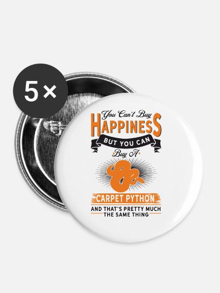 Sie Können Teppichpython Kaufen - Buttons groß 56 mm (5er Pack) - Weiß