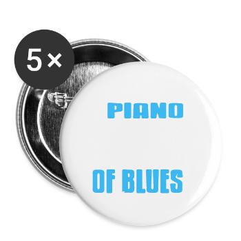 I Play The Piano For The Happiness Of Blues Retro - Buttons large 2.2''/56 mm (5-pack) - white - Front