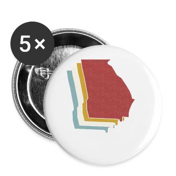 USA State - Vintage Map Georgia - Buttons large 2.2''/56 mm (5-pack) - white - Front