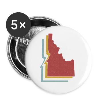 USA State - Vintage Map Idaho - Buttons large 2.2''/56 mm (5-pack) - white - Front