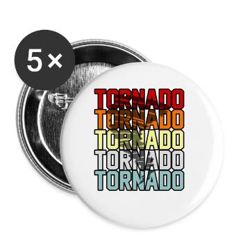 Tornado - Buttons large 2.2''/56 mm (5-pack) - white - Front