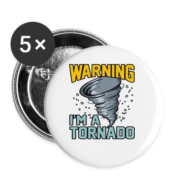 Tornado - Buttons large 2.2''/56 mm (5-pack) - white - Front