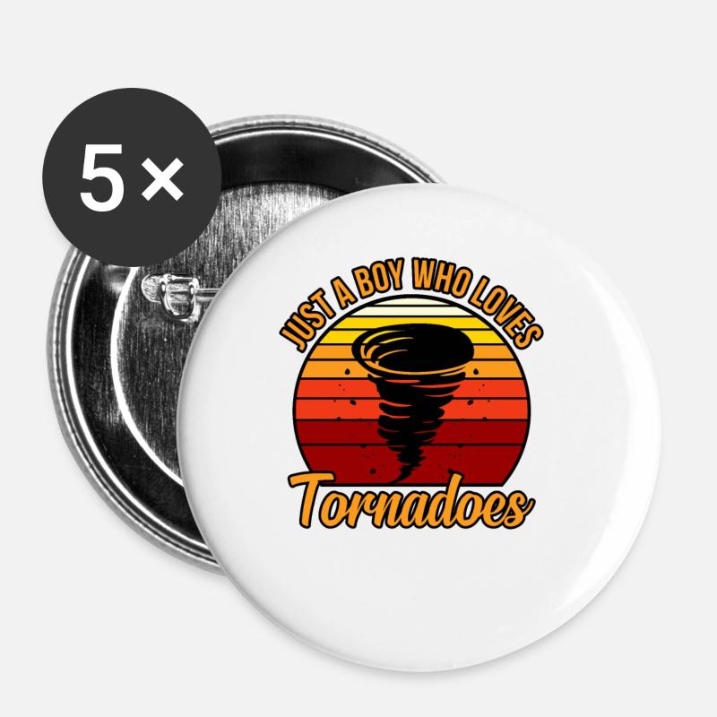 Tornado - Buttons large 2.2''/56 mm (5-pack) - white