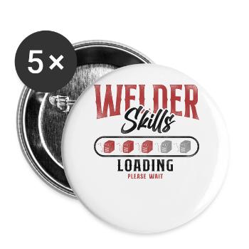 Welder Welding Apprentice Vintage - Buttons large 2.2''/56 mm (5-pack) - white - Front