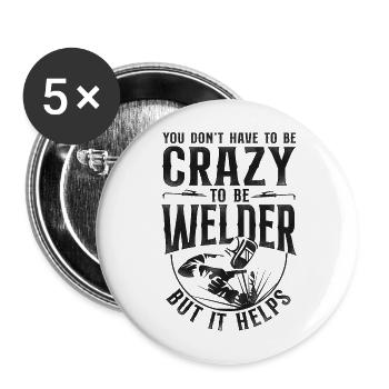 Welder Welding Vintage You Don’T - Buttons groß 56 mm (5er Pack) - Weiß - Vorne