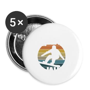 Diese Snowboard Legende ist 20 Jahre 20 Geburtstag - Buttons groß 56 mm (5er Pack) - Weiß - Vorne