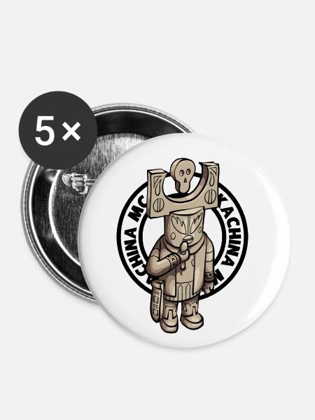 Kachina mc - Buttons groß 56 mm (5er Pack) - Weiß