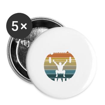Diese Fitness Legende ist 40 Jahre 40 Geburtstag - Buttons groß 56 mm (5er Pack) - Weiß - Vorne