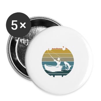 This fishing legend is 50 years 50 birthday - Buttons large 2.2''/56 mm (5-pack) - white - Front
