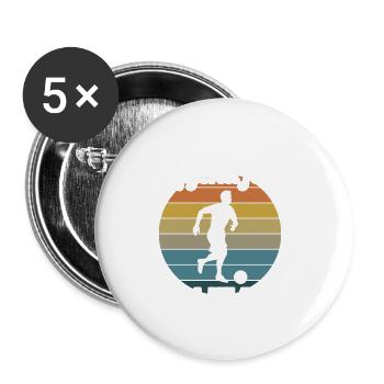 This football legend is 50 years 50 birthday - Buttons large 2.2''/56 mm (5-pack) - white - Front