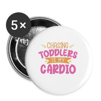Babysitter Gift Babysitting Best Babysitter - Buttons large 2.2''/56 mm (5-pack) - white - Front