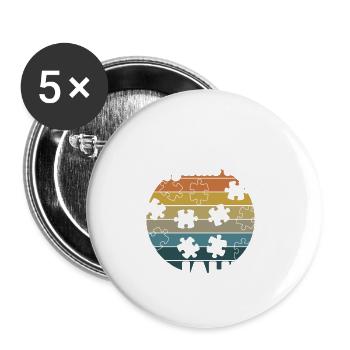 Diese Puzzle Legende ist 40 Jahre 40 Geburtstag - Buttons groß 56 mm (5er Pack) - Weiß - Vorne