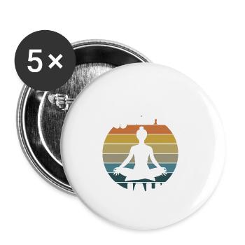 Diese Yoga Legende ist 50 Jahre 50 Geburtstag - Buttons groß 56 mm (5er Pack) - Weiß - Vorne
