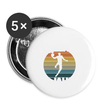 Diese Basketball Legende is 60 Jahre 60 Geburtstag - Buttons groß 56 mm (5er Pack) - Weiß - Vorne