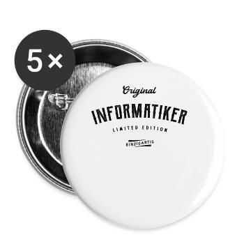 Informatiker Limited Edition IT Lustiges - Buttons groß 56 mm (5er Pack) - Weiß - Vorne
