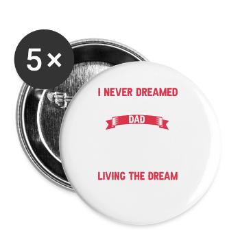 Je n’aurais jamais rêvé que je serais un super beau parachutiste DAD - Lot de 5 grands badges (56 mm) - blanc - Devant