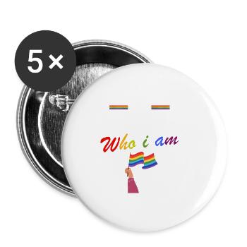 Love It When My DAD Accepting Me For Who I Am - Buttons groß 56 mm (5er Pack) - Weiß - Vorne
