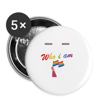 Love It When My GRANDMA Accepting Me For Who I Am - Buttons large 2.2''/56 mm (5-pack) - white - Front