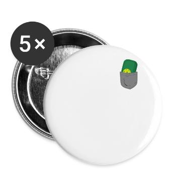 Pickleball Pocket - Buttons groß 56 mm (5er Pack) - Weiß - Vorne