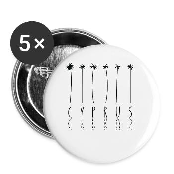 Palm Holiday - Island Cyprus - Buttons large 2.2''/56 mm (5-pack) - white - Front