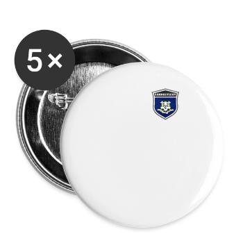 Connecticut - Buttons large 2.2''/56 mm (5-pack) - white - Front