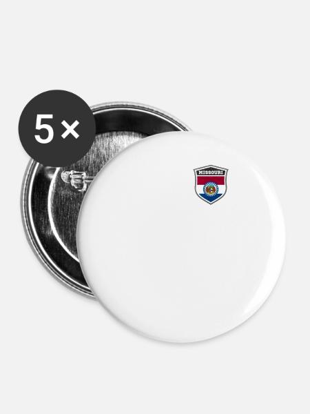 Missouri - Buttons groß 56 mm (5er Pack) - Weiß