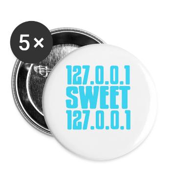 Sweet 127.0.0.1 Funny DATA Admin Architect T-Shirt - Buttons large 2.2''/56 mm (5-pack) - white - Front
