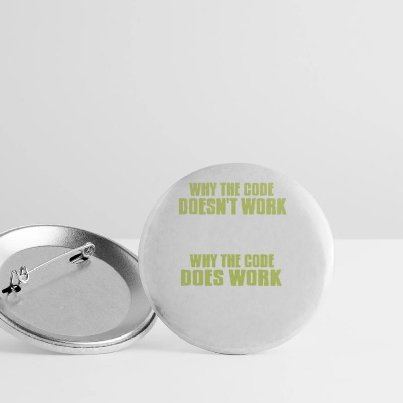 Funny Data Admin The Code Doesn't Work & Does Work Buttons large 2.2''/56 mm (5-pack)
