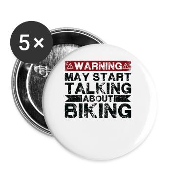 Start talking about cycling - Buttons large 2.2''/56 mm (5-pack) - white - Front