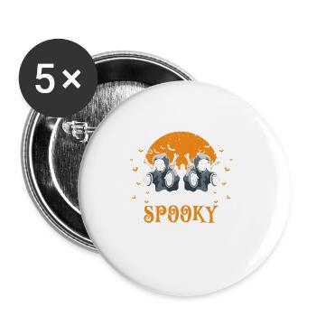 You Can't Scare Me I'm A Skeleton Spooky GRANDPA - Buttons groß 56 mm (5er Pack) - Weiß - Vorne
