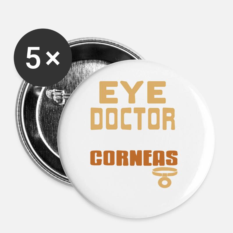 Eye Doctor Jokes Are Corneas Hell Funny Retro - Buttons large 2.2''/56 mm (5-pack) - white