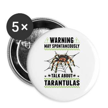 May spontaneously talk about Tarantulas Tarantel - Buttons groß 56 mm (5er Pack) - Weiß - Vorne