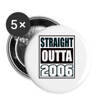 Tout droit sorti de 2006 Anniversaire 2006 Né en 2006 - Lot de 5 grands badges (56 mm) - blanc - Devant