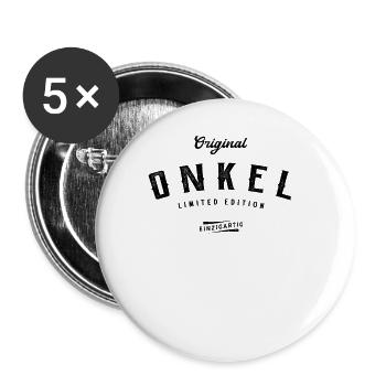 Onkel Limited Edition - Buttons groß 56 mm (5er Pack) - Weiß - Vorne